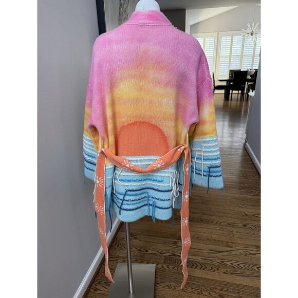 CANESSA Sunset Belted Cardigan 100% Cashmere Size 2 - Picture 8 of 16